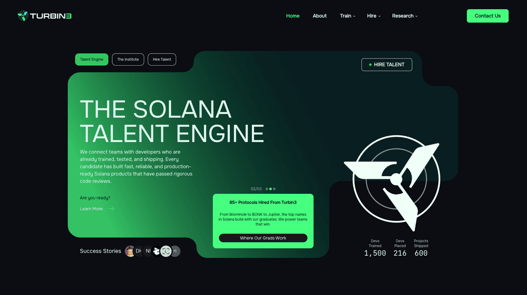 Turbin3 Marketing Website